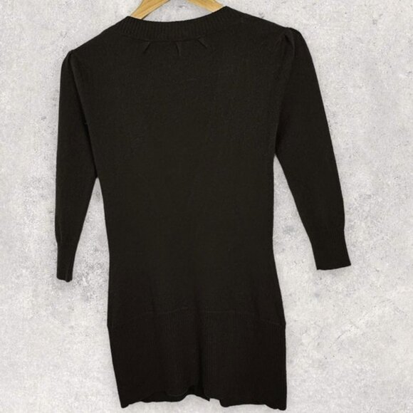 DVF 100% Cashmere Chocolate Brown Cardigan Knit Sweater V-Neck Size‎ XS or P Rib - Picture 10 of 10